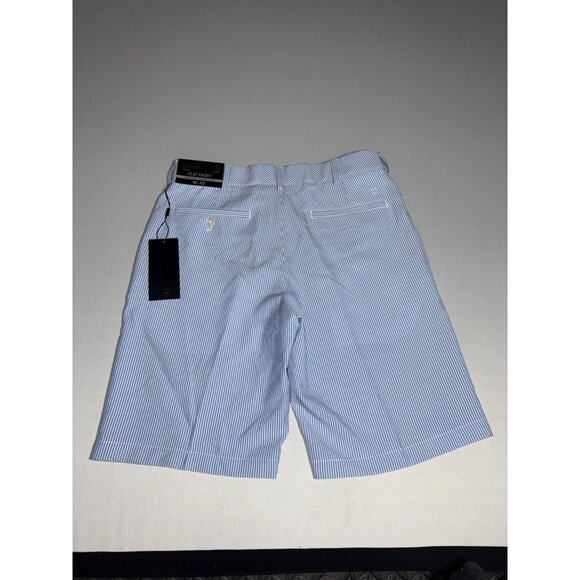 NWT Walter Hagen Powder Blue Seersucker Shorts Flat Front Size 32 - Picture 7 of 7
